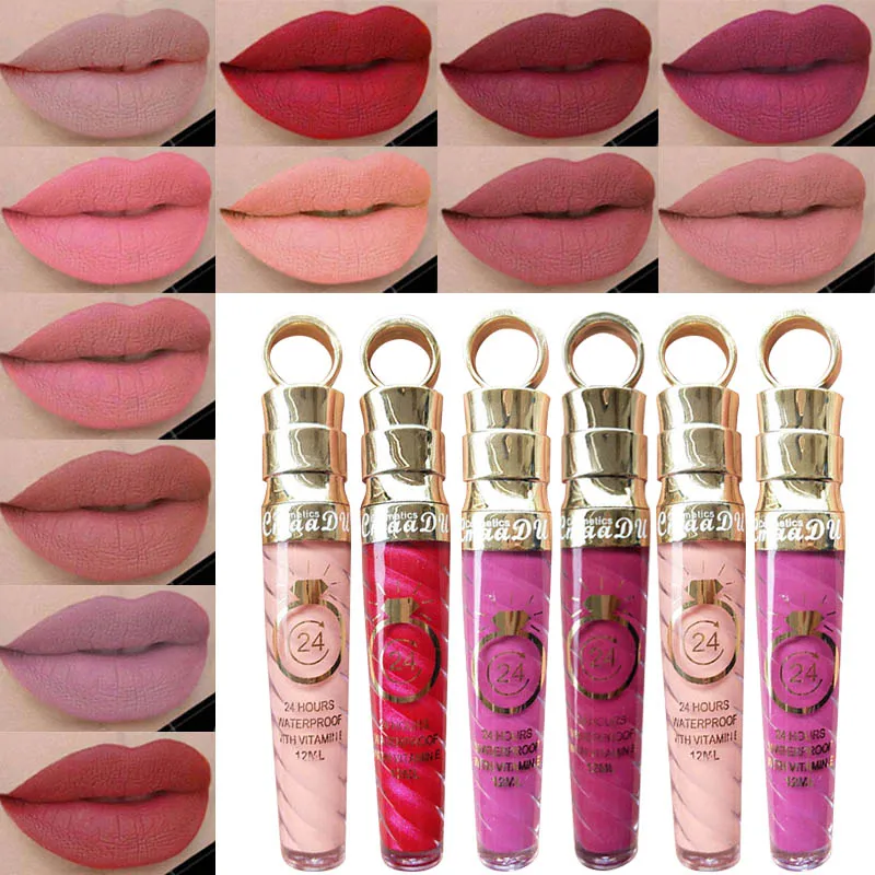 

CMAADU 20 Color Metal Pearl Lipstick Thread Tube Radish Head lip Moisturizer Long Lasting Lip gloss Makeup Cosmetics TSLM2