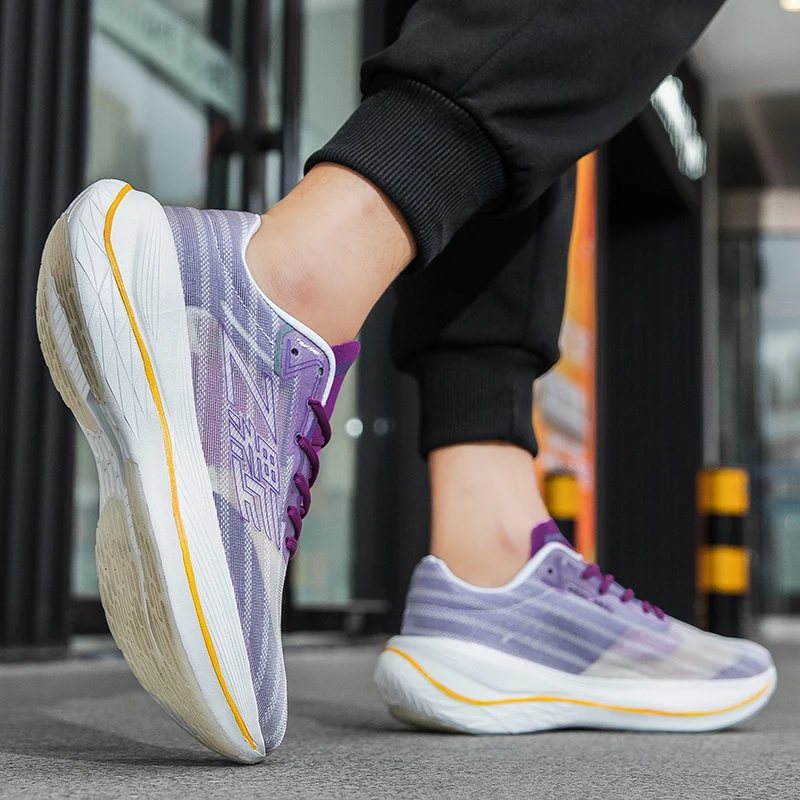 Carbon Plate Cushioning Men Running Shoes for Women Breathalbe Athletic Sports Jogging Shoes Ultralight Training Sneakers male