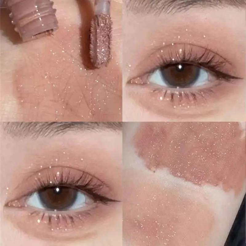 

6 Colors Glitter Liquid Eyeshadows Contour Makeup Lasting Matte Natural Cheek Contour Blush Pigment Milk Coffee Shadow Cosmetics