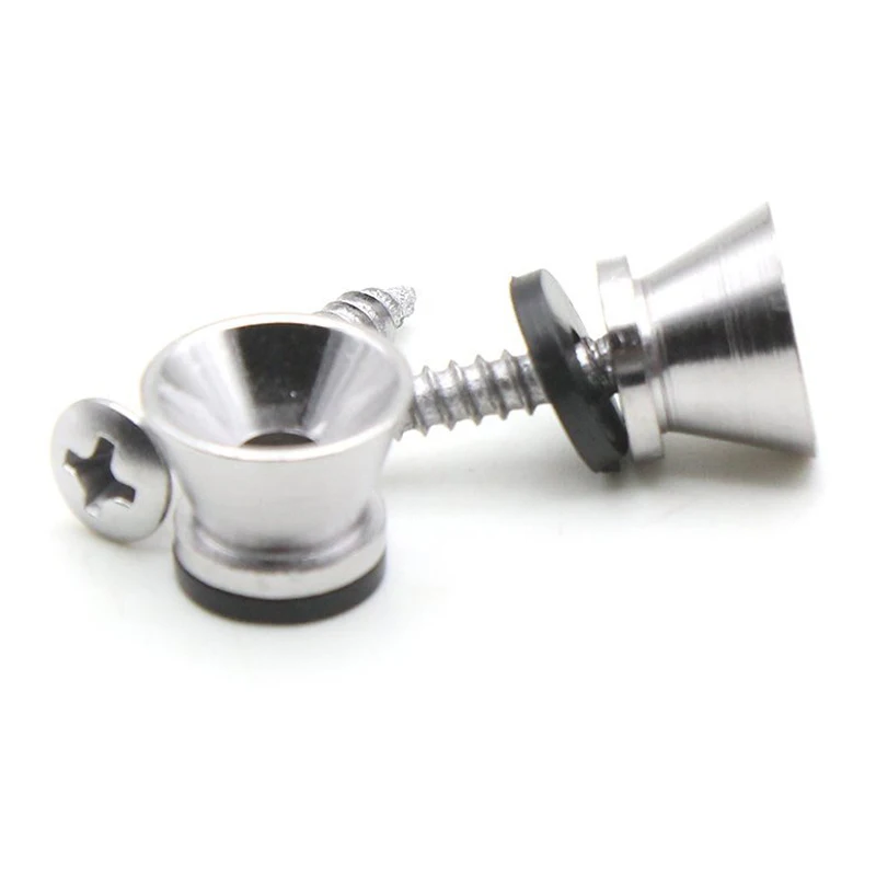 

2pcs Guitar Strap Lock Pins Peg Metal for Acoustic Electric Guitar Ukulele Bass Universal Silver