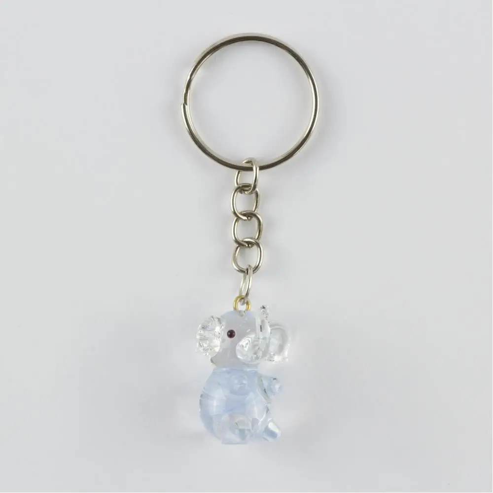 

Elephant figured glass keychain