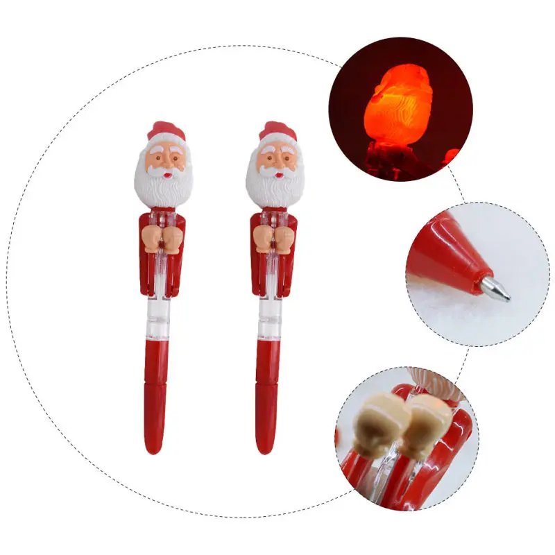 Funny Student Stationery Ballpoint Pen Creative Christmas Gift Santa Boxer School Supplies Office Accessories Decompression Pen