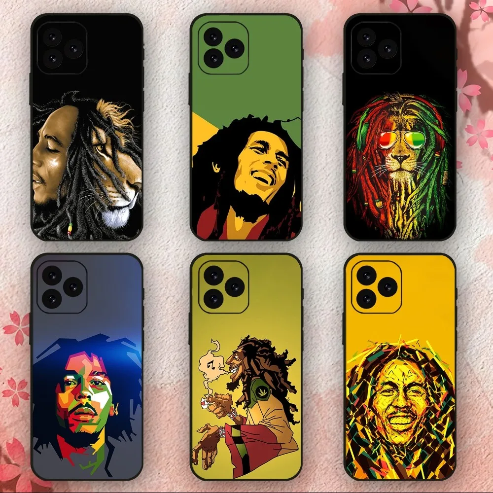 Чехол для телефона Singer B-Bob M-Marley iPhone 11 12 13 14 15 Mini Plus Pro Xs Max X S XR Shell