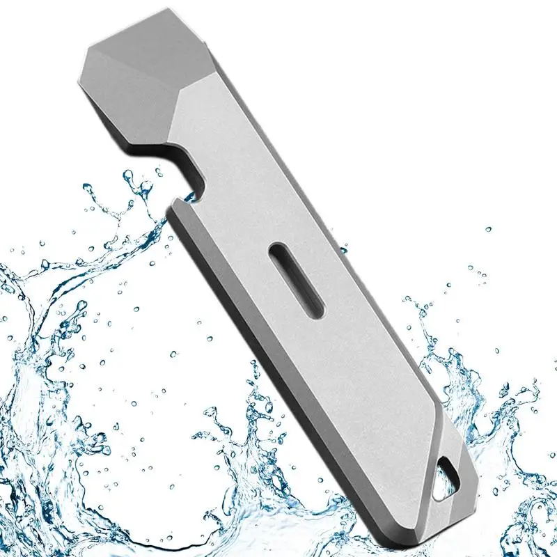 

Titanium Pocket Tool Titanium Punisher Bottle Opener Heavy Duty Pocket Pry Bar Multi-Function Key Chain Camping Tool