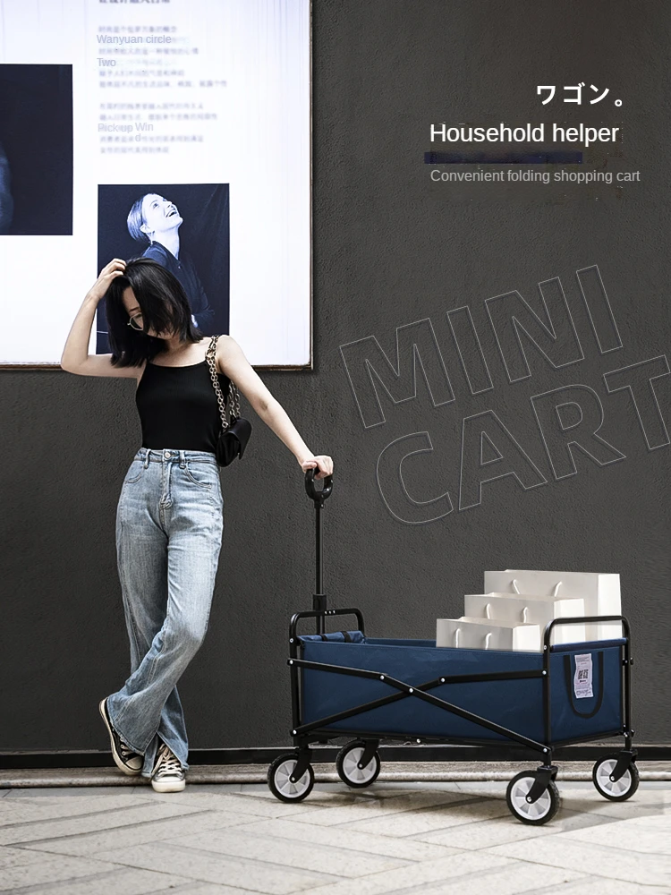 

Garden Wagon Picnic Camping Cart Two Sides Handles Waterproof Oxford Cloth for Family Outing Party Outdoor Park Utility