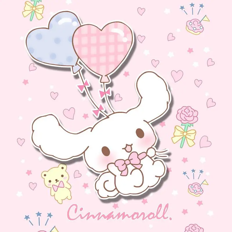 

Kawaii Cinnamoroll Sanrioed аниме наклейки эстетические наклейки мультфильм водонепроницаемый граффити автомобиль декоративный чехол