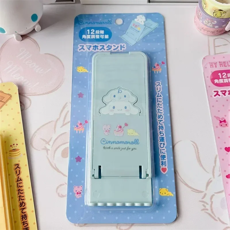 Sanrio Hello Kitty Mobile Phone Holder Cute Cartoon Kuromi Cinnamoroll My Melody Adjustable Laptop Support Bracket Holiday Gifts