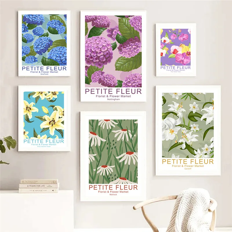 

Abstract Flower Market Canvas Painting Wall Art Print Floral Poster Living Room Decoration Home Decor Decorative Paintings