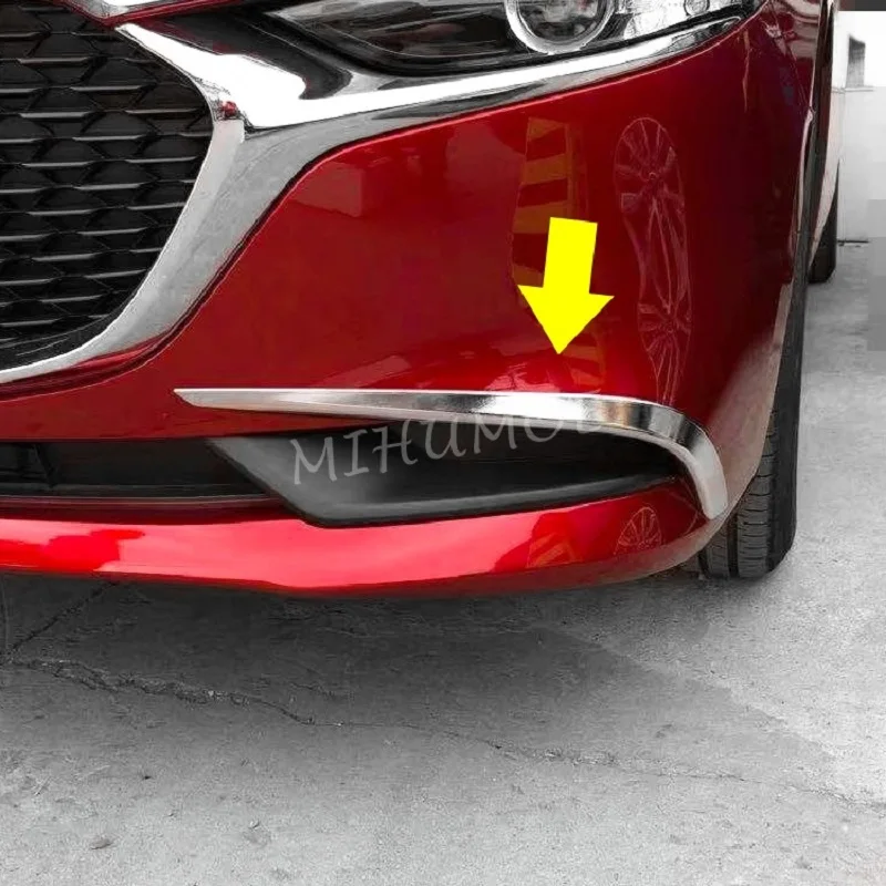 

Chrome Front Fog Light Trims Eyebrow Strips For Mazda 3 Sedan (BP) 2019 2020 2021 2022