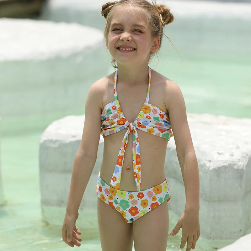 

Новинка 2022, детский купальник WATER PRINCESS с принтом, милый купальный костюм, пляжная одежда 100-120