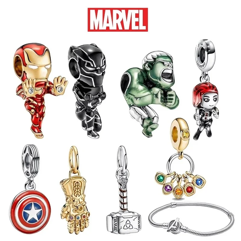 Серебряные бусины-подвески Pandora серия Marvel Халк 100% годов подходят для
