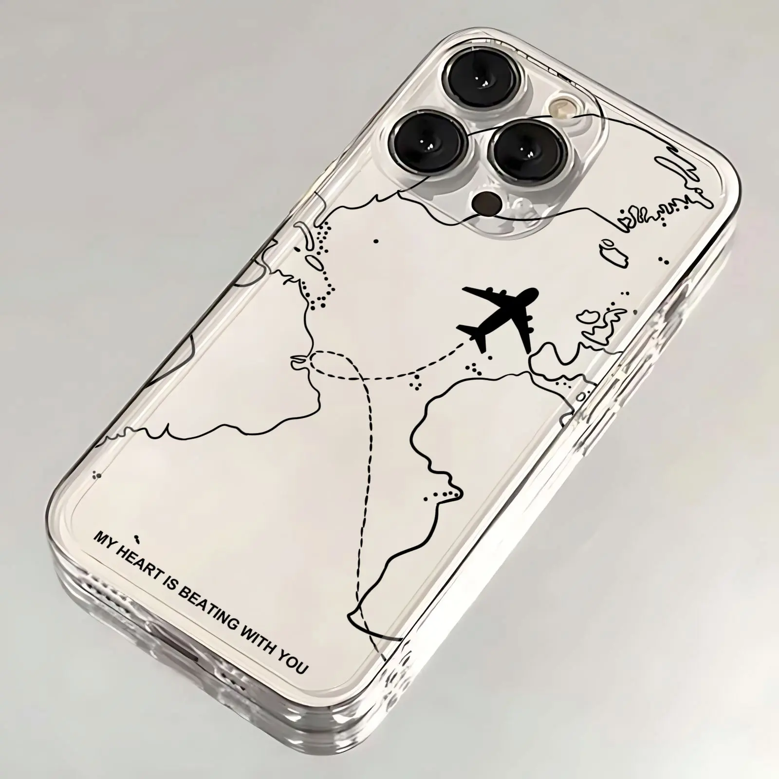 Travel-nspired Airplane Route Desian Phone Case for Oppo Realme C63 C65 C67 C55 C53 C35 C33 C31 C30 C20 C21Y 12 11 10 9 9i 4G 5G
