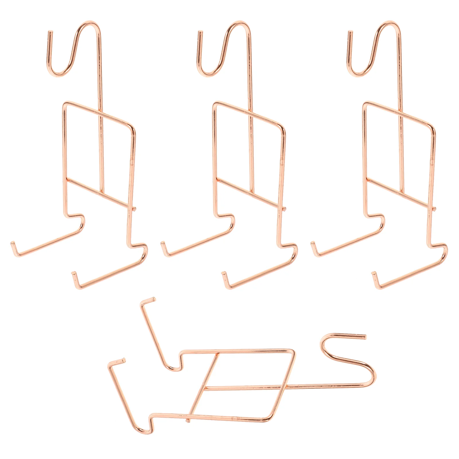 

4 Pcs Gold Display Stand Coffee Cup Holder Tea And Saucer Display Stand Single Mug Organizer Iron Rack