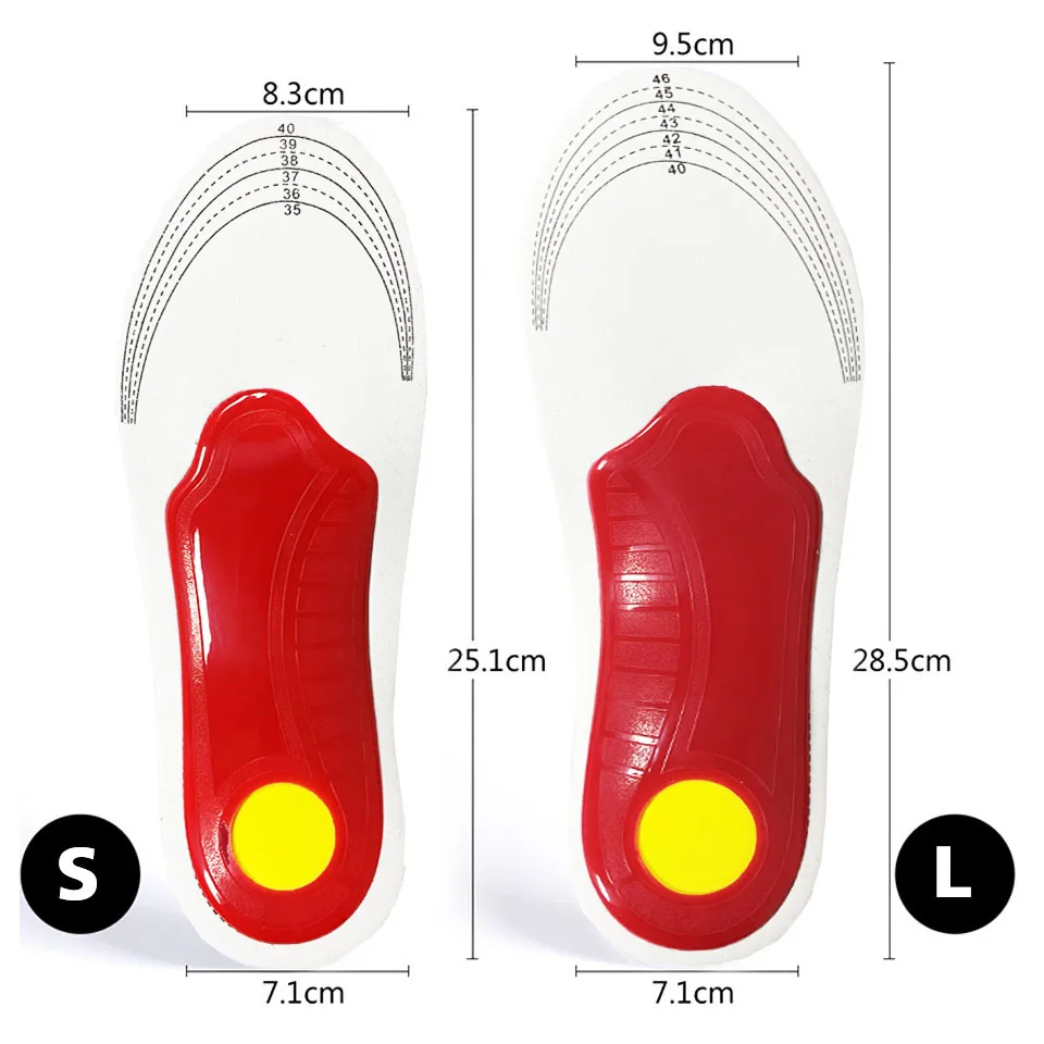 Premium Orthotic High Arch Support Insoles Gel Pad Arch Support Flat Feet For Women / Men orthopedic Foot pain