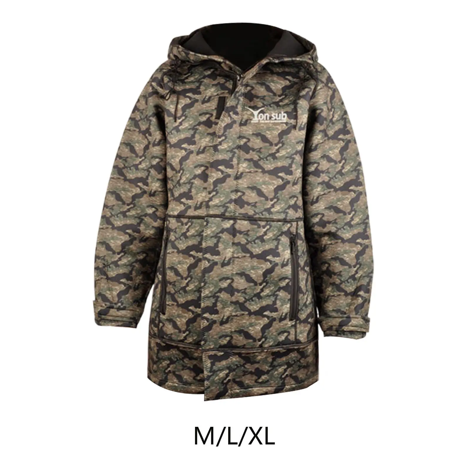 Водонепроницаемая парка теплая куртка гидрокостюм с капюшоном для плавания