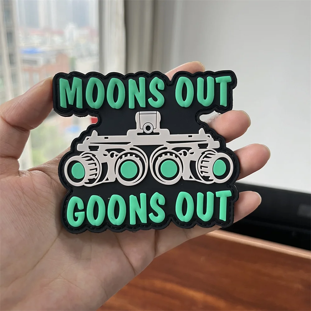 Приспособление ночного видения 3D нашивка из ПВХ для одежды нашивки на липучке