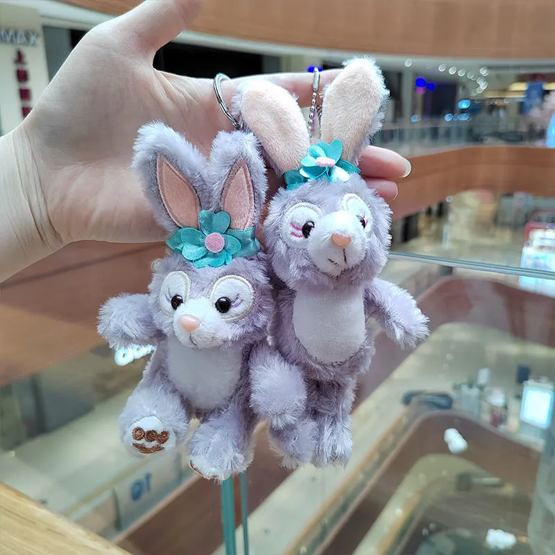 

Kawaii Genuine Disney Cartoon Star Delu Keychain Plush Doll Pendant Bag Bag Ornament Car Decoration Cute Bunny Plush Toy Gift