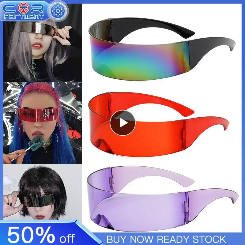 

Party Glasses Durable Anti-uv Windproof Glasses Fashion Large Mirror Bike Equipment Sunglasses Personality Cycling Sunglasses