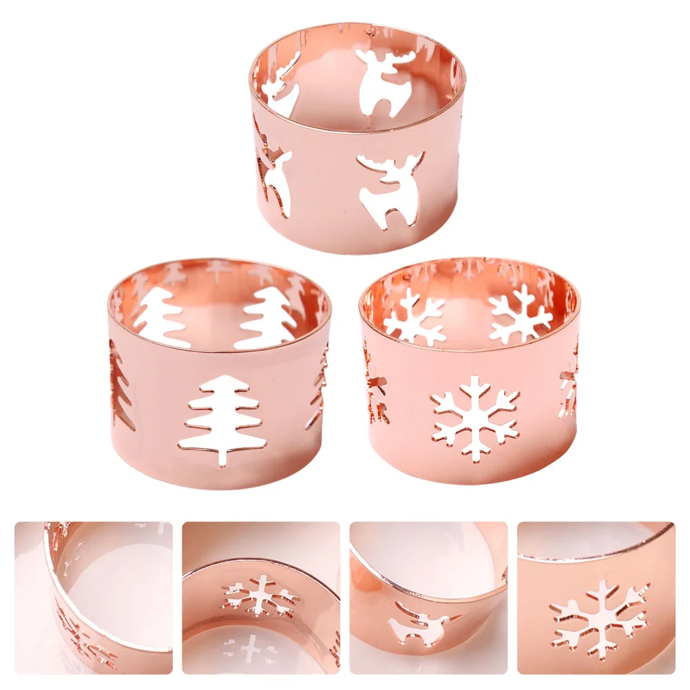

Napkin Ring Holderrings Table Christmas Buckle Linen Alloy Supplies Western Restaurant Wedding Holiday Diamond Vintage Circle