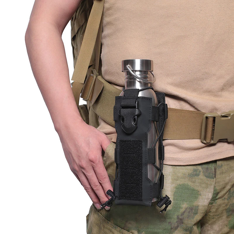 

Tactical Molle Water Bottle Pouch Bag Military Outdoor Travel Hiking Drawstring Water Bottle Holder Kettle Carrier Bag