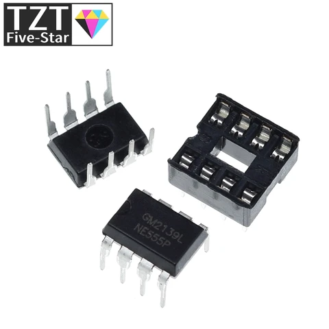 DIYTZT 10 шт., (5 шт.) NE555 NE555P IC 555 для генератора программирования таймера