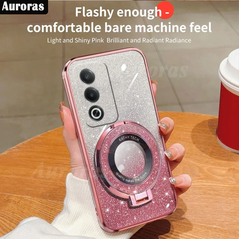 Skinlee для OPPO A80 5G чехол кронштейн с блестками силиконовый A3 Pro A3X