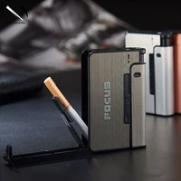 evil smoking hot selling mini automatic cigarette case large storage space for 10 cigarettes 1 lighter gift for men