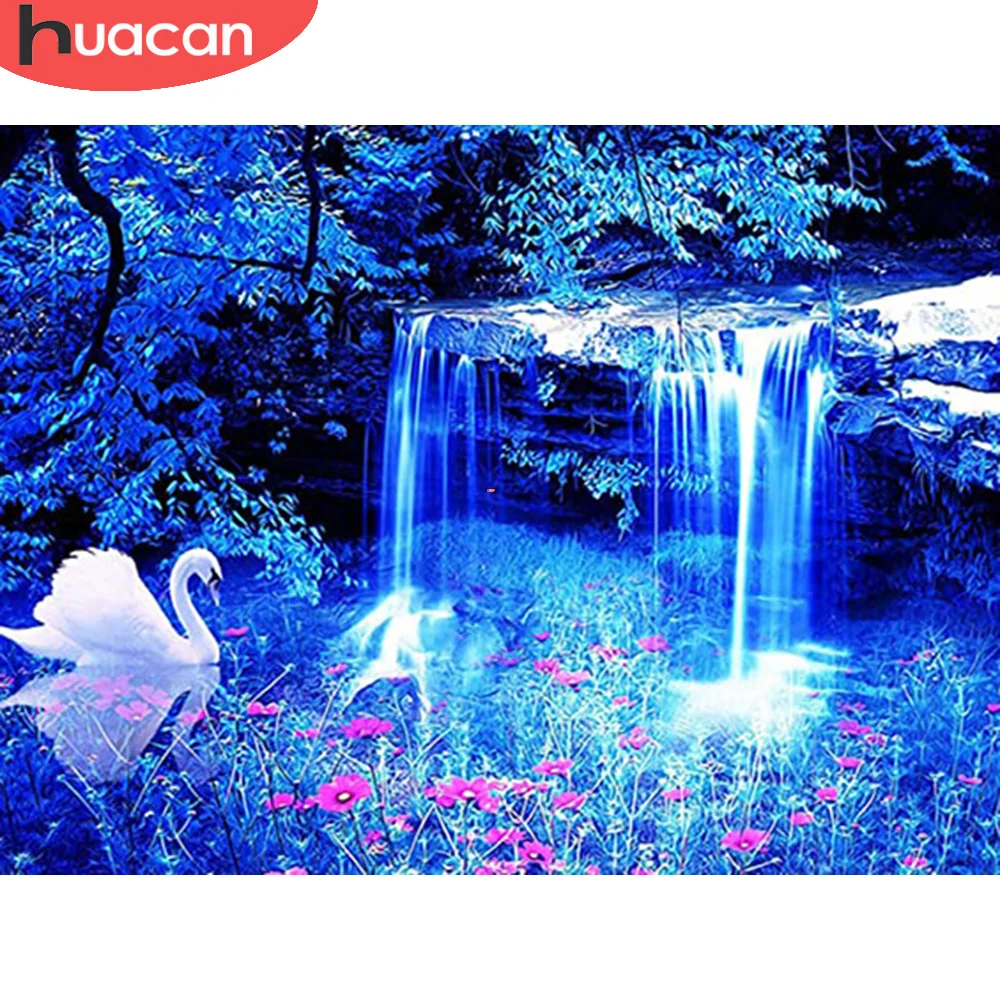 

Набор для алмазной вышивки «Лебедь», «Водопад»