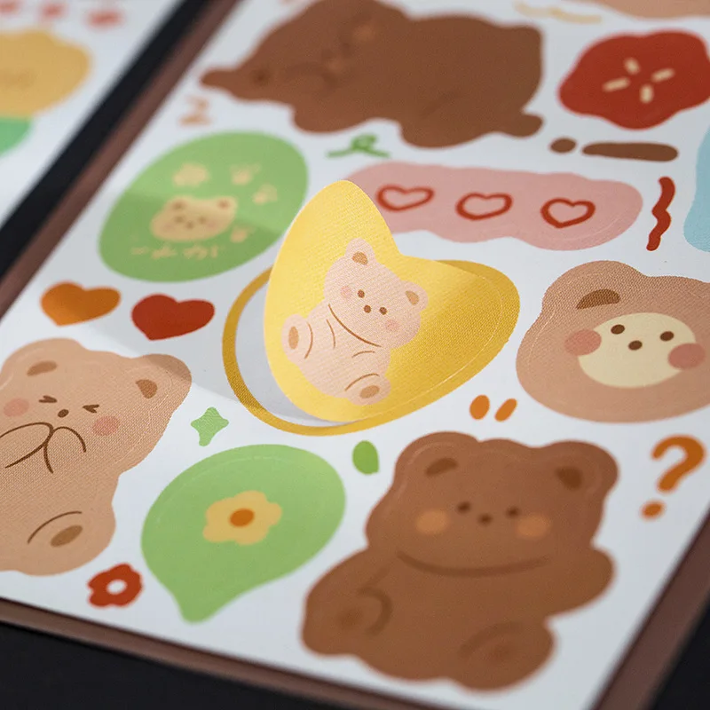 

2Pcs Cartoon Sticker Kawaii Animal Decor Scrapbooking Laptop Stickers Stationery Accessories for Office Cute School Supplies New