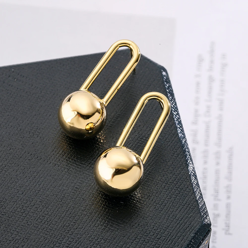 Новинка модные медные серьги золотого/серебряного цвета свадебные украшения 2023