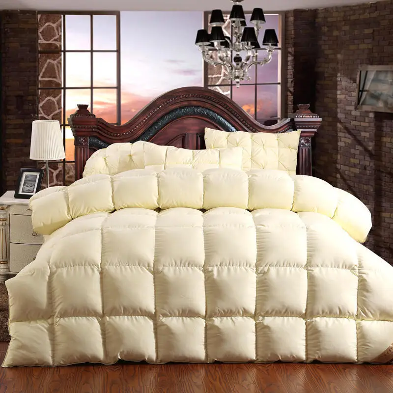 

100% Goose Down Winter Comforter Duvet Winter Down Blanket Feather Bed Soft Winter Quilted Blanket Cotton Cover Comforter