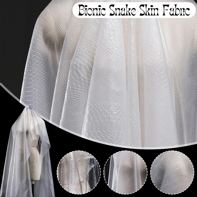 130*50 см прозрачная ТПУ ткань змеиная кожа водостойкая пленка креативная сумка для