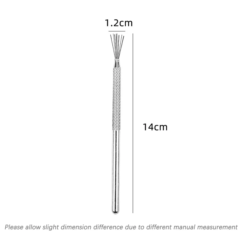 7 Pin Stripe Steel Nail Brush Liner Ultra-thin Line Drawing Pen Manicure Wood UV Gel Brushes 3D Tips Painting Tools