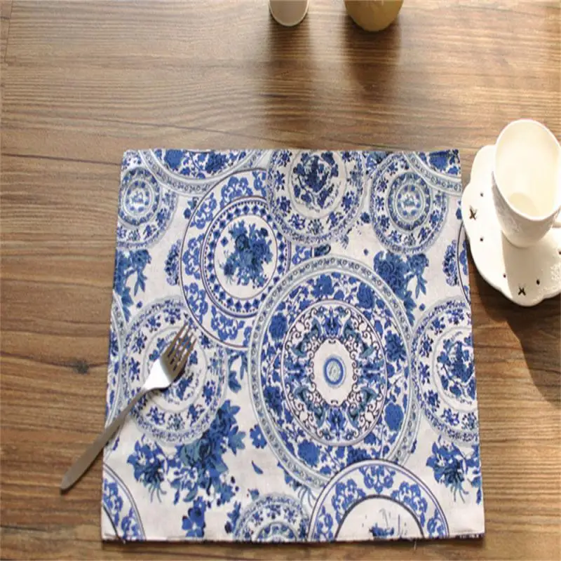 

Heat Insulation Pad Dinnerware Pad Non-slip Pad Economic Placemat Cotton Linen Tableware Mat Table Decoration Plate Mat