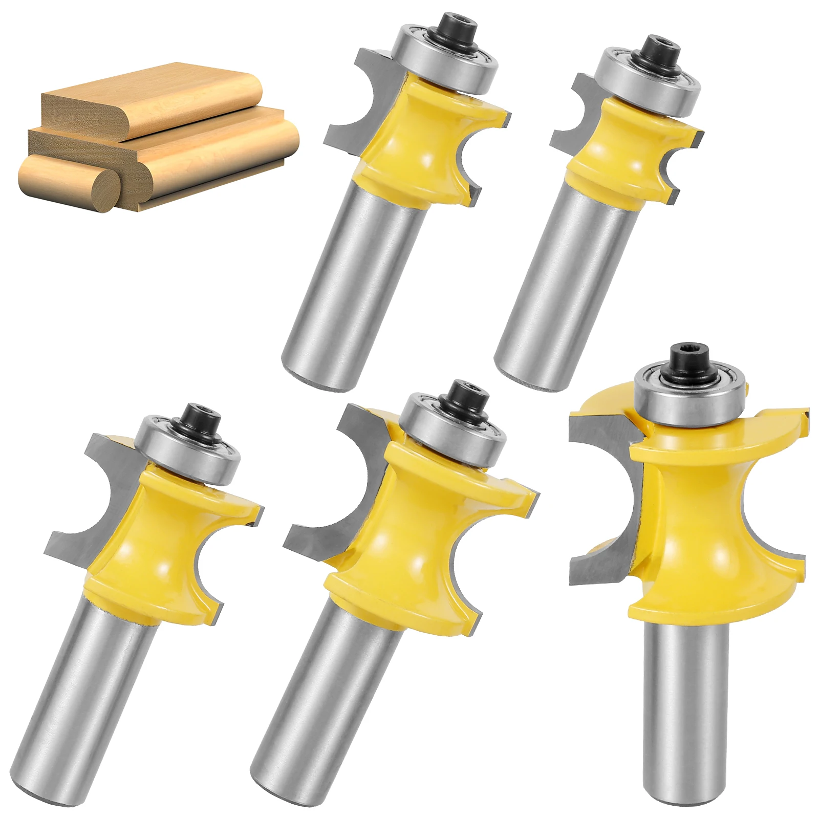 Фреза Bullnose формовочная и обрезка мебели хвостовик 1/2 дюйма полукруглая фреза с