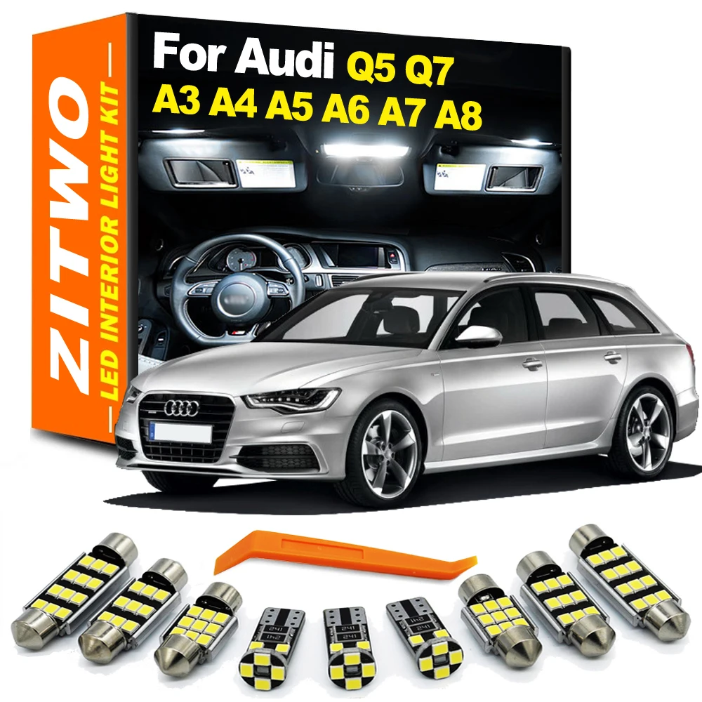 ZITWO No Error LED Interior Light Kit For Audi A3 S3 8L 8P 8V A4 S4 B5 B6 B7 B8 A5 S5 A6 S6 C5 C6 C7 A7 S7 A8 S8 D3 Q5 SQ5 Q7 4L