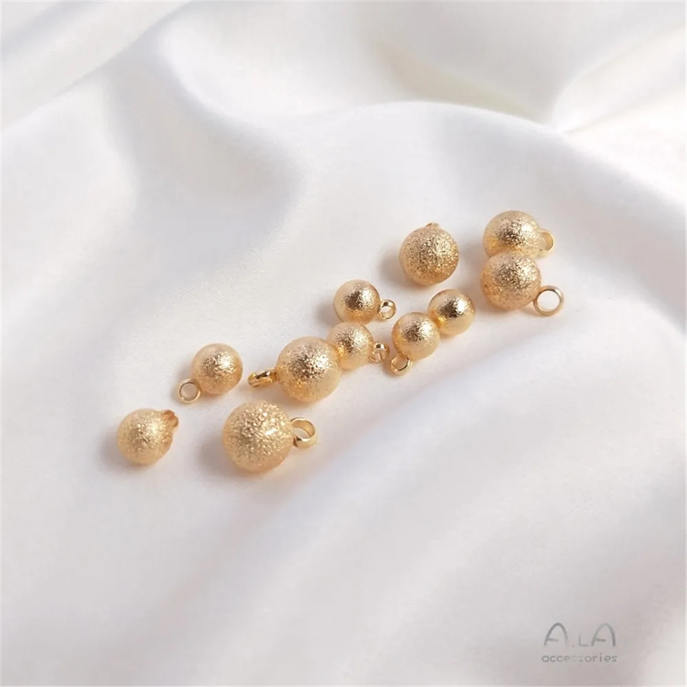 

Flash sand small hanging beads frosted round beads pendant DIY Bracelet Necklace Pendant Earrings accessories