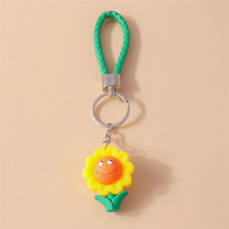 

Cute Keychains Resin Sunflower Charms Keyrings Festival Gifts for Women Men Car Key Handbag Pendants Key Chains DIY Accessories