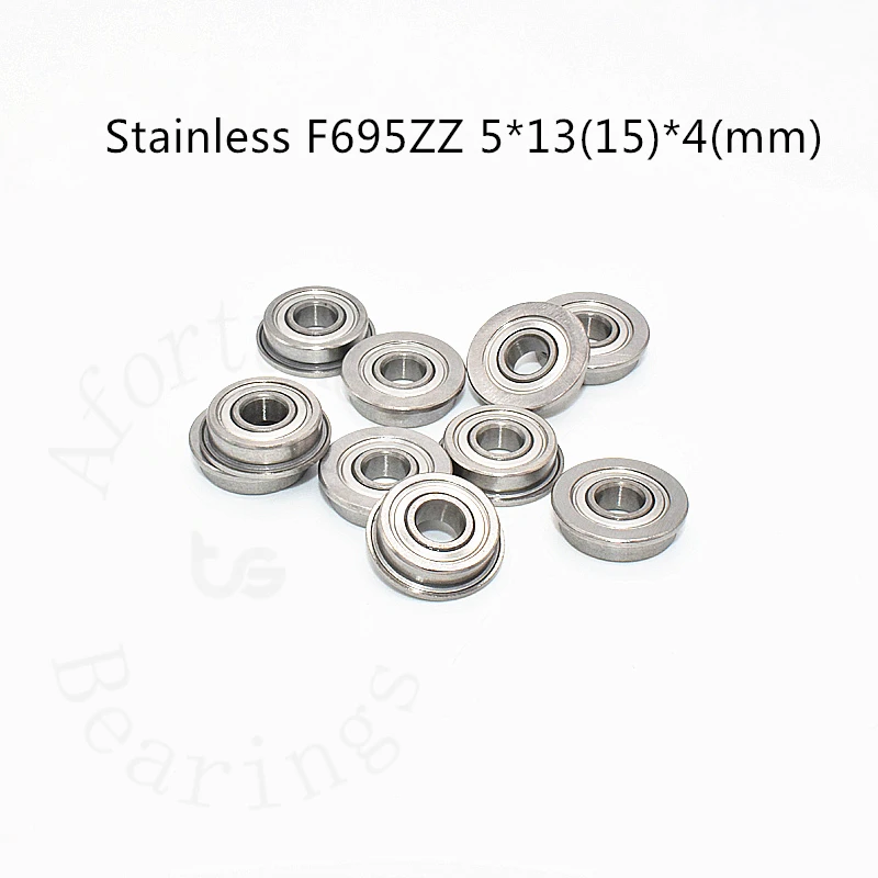 Фланцевый подшипник из нержавеющей стали SF695ZZ 10 шт. 5*13(15)* 4 (мм) металлические