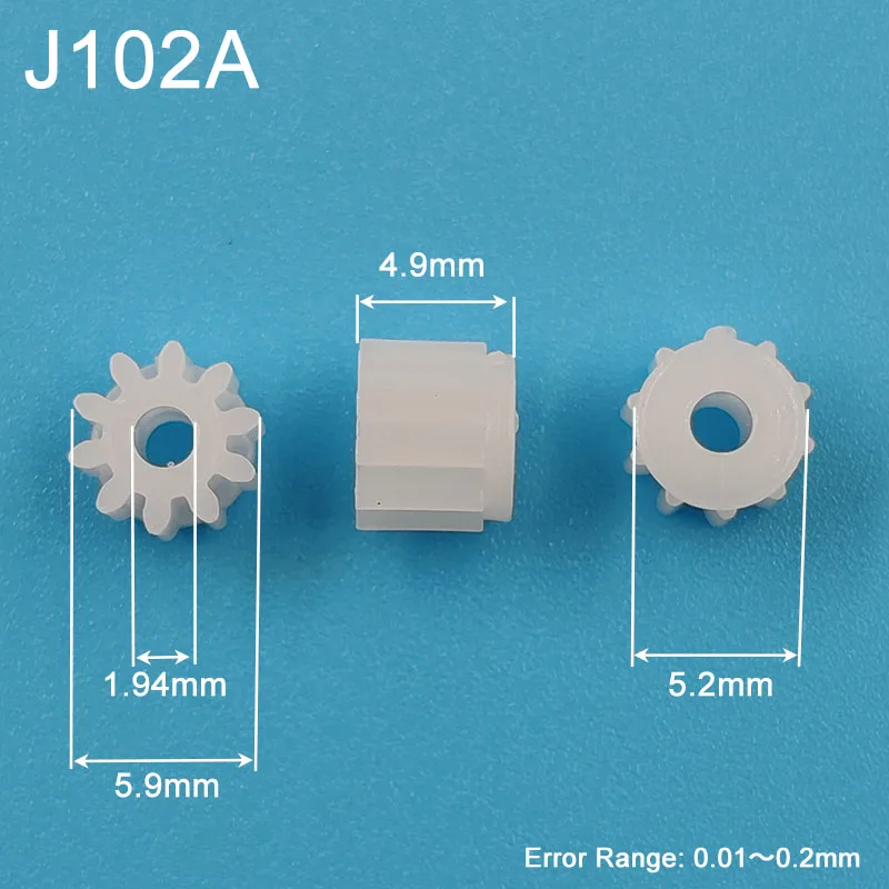 

Пластиковая шестерня 102A 0,5А 10 зубов 2мм