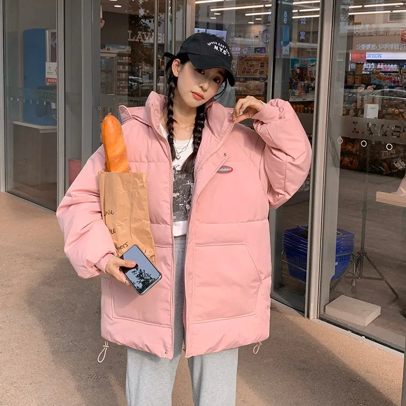 2022 Winter Oversize Jacket Women Thick Dowm Cotton Padded Coat Female Fashion Hooded Loose Bubble Coats Women's Puffer Parkas