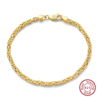 miqiao 2 5mm bracelets italian 14k gold color 925 sterling silver jewelry for women hand bracelets chain 16 5 18 19 20 21 5 23cm