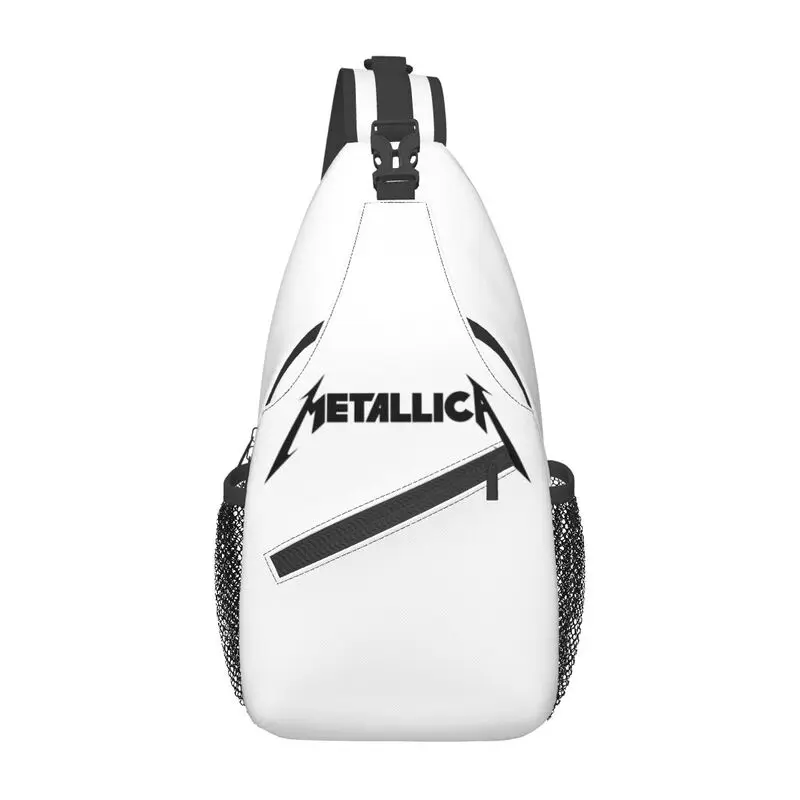 

Personalized Heavy Metal Music Logo Metallicas Sling Bag Men Rock Roll Shoulder Chest Crossbody Backpack Traveling Daypack