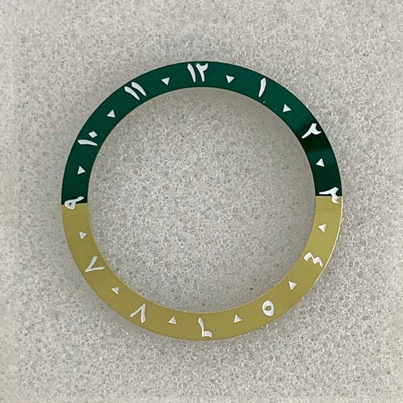 38mm Arabic Numeral Sloped Aluminum Bezel Insert Ring Inner Diameter 30.5mm Fits Mechanical Men's Watch Replacement Repair Parts