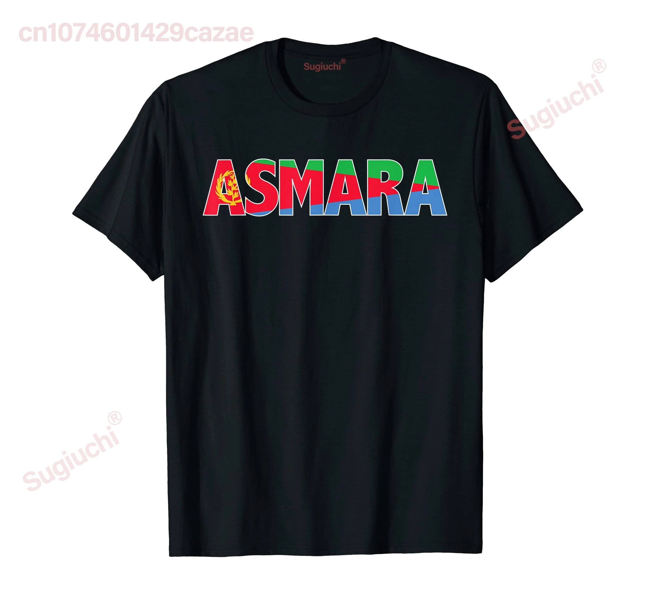 Фото Футболка Asmara из 100% хлопка с флагом Эритреи, патриотическая гордая футболка Эритрейской любви, мужские и женские футболки унисекс, размер S-6XL №1