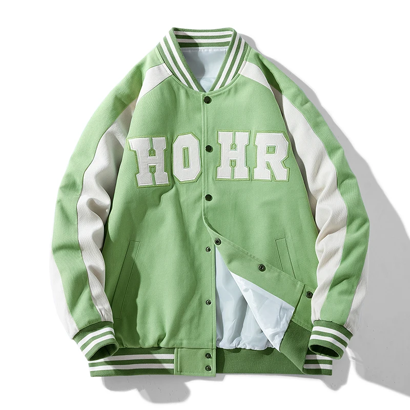 Куртка мужская бейсбольная в Корейском стиле повседневная униформа черная