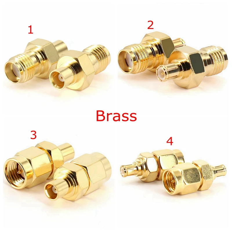 2Pcs/lot SMA To MCX Male Female Straight Connector SMA Male Female To MCX Male Female Adapter RF Coaxial Connector High Quality