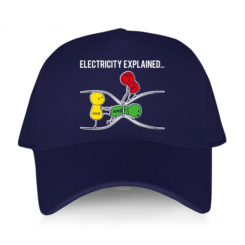 

Men Original Leisure Hat Hip Hop Sport Bonnet Snapback Electricity Explained fashion print Baseball Cap female popular hats