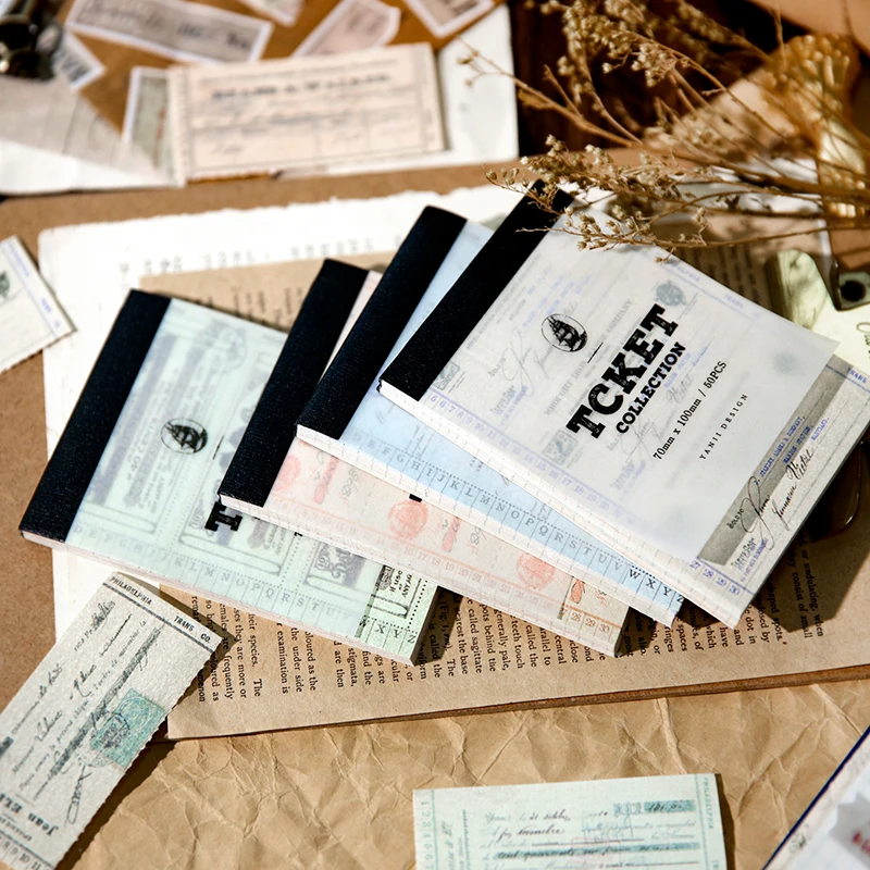 

50 pcs Vintage Tearable material paper Diy Scrapbooking hand made Decorative Diary Album junk journal supplies