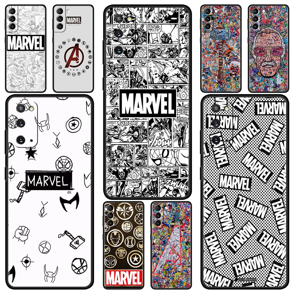 

Black Case For Samsung Galaxy S21 Ultra S22 Plus S20 FE Waterproof SmartPhone Cover S10 S8 S9 Note 20 Funda Marvel Timely Comics